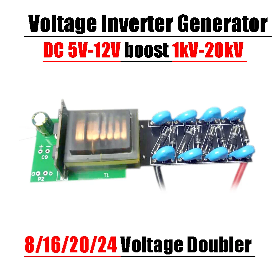 Adjustable High Voltage Electrostatic Generator – 1kV to 20kV Pulse Arc Inverter (5V-12V DC)